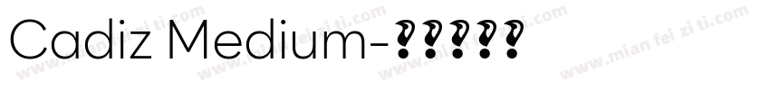 Cadiz Medium字体转换